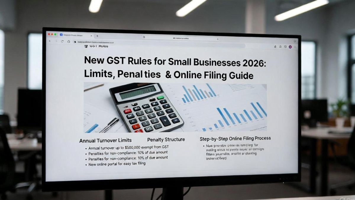 New GST Rules for Small Businesses 2026: Limits, Penalties & Online Filing Guide