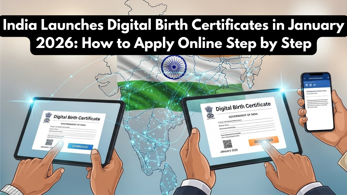 India Launches Digital Birth Certificates in January 2026: How to Apply Online Step by Step