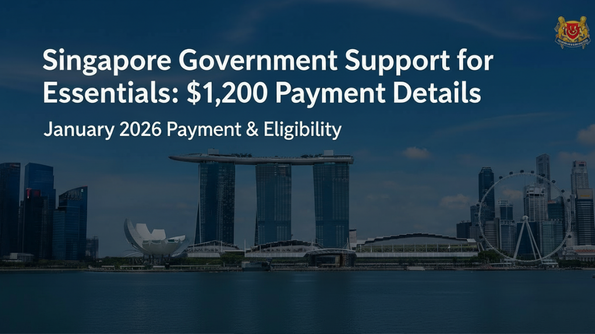 Singapore $1,200 Government Support for Essentials: January 2026 Payment Details and Eligibility