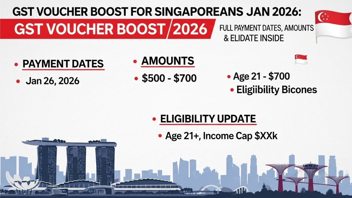 GST Voucher Boost for Singaporeans: January 2026 Payment Dates, Amounts, and Eligibility Explained