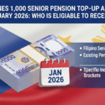 ₱1,000 Senior Pension Top-Up Approved for January 2026: Who Is Eligible to Receive It