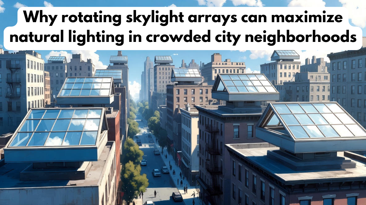 Why rotating skylight arrays can maximize natural lighting in crowded city neighborhoods