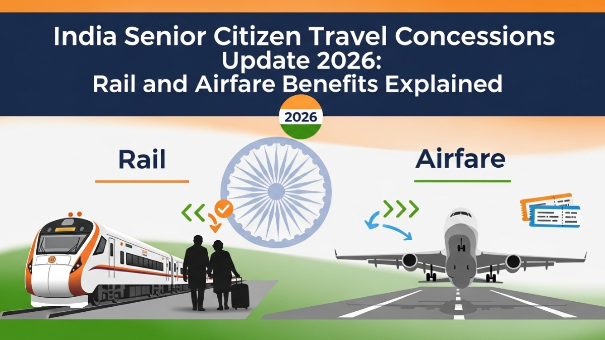 India Senior Citizen Travel Concessions Update 2026: Rail and Airfare Benefits Explained